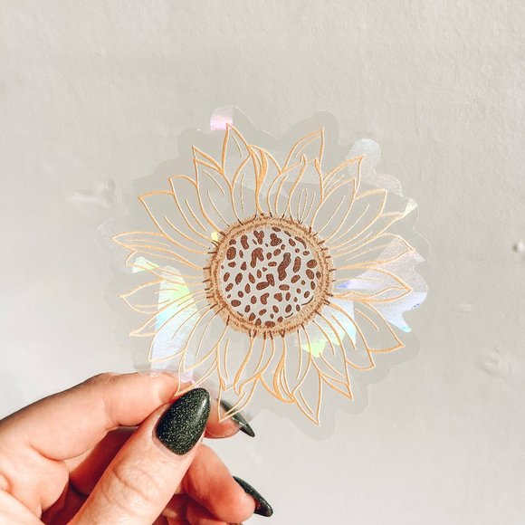 Sunflower Sun Catcher Decals Rainbow - Picture 1 of 1